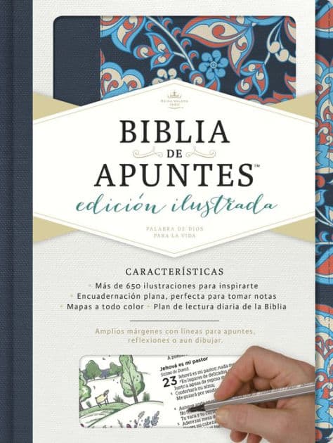 RVR 1960 Biblia de apuntes, edición ilustrada, tela en rosado y azul by B&amp;H Español Editorial Staff