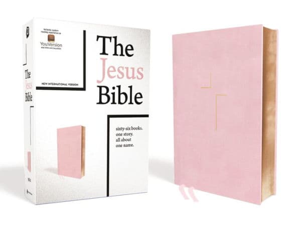 The Jesus Bible, NIV Edition, Leathersoft over Board, Pink, Comfort Print by Zondervan