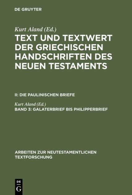 Galaterbrief bis Philipperbrief by Kurt Aland