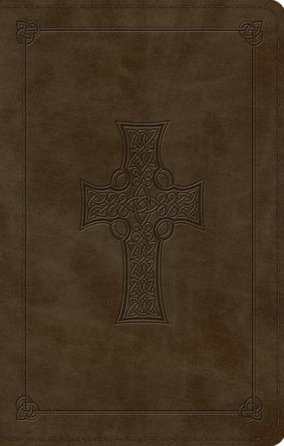 ESV Large Print Value Thinline Bible (TruTone, Olive, Celtic Cross Design) by Crossway