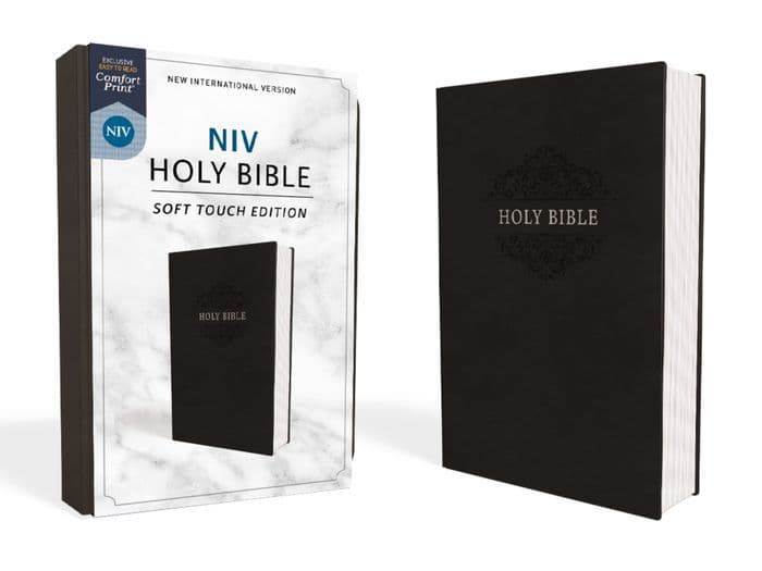 NIV, Holy Bible, Soft Touch Edition, Leathersoft, Black, Comfort Print by Zondervan