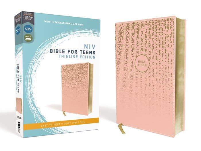 NIV, Bible for Teens, Thinline Edition, Leathersoft, Pink, Red Letter, Comfort Print by Zondervan