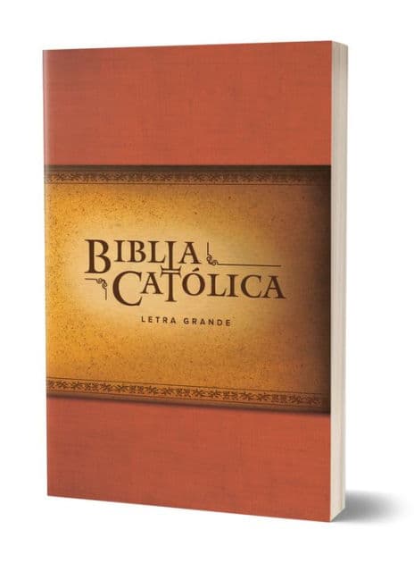 La Biblia Católica: Tapa blanda, tamaño grande, letra grande. Rústica, roja / Catholic Bible by Biblia de América