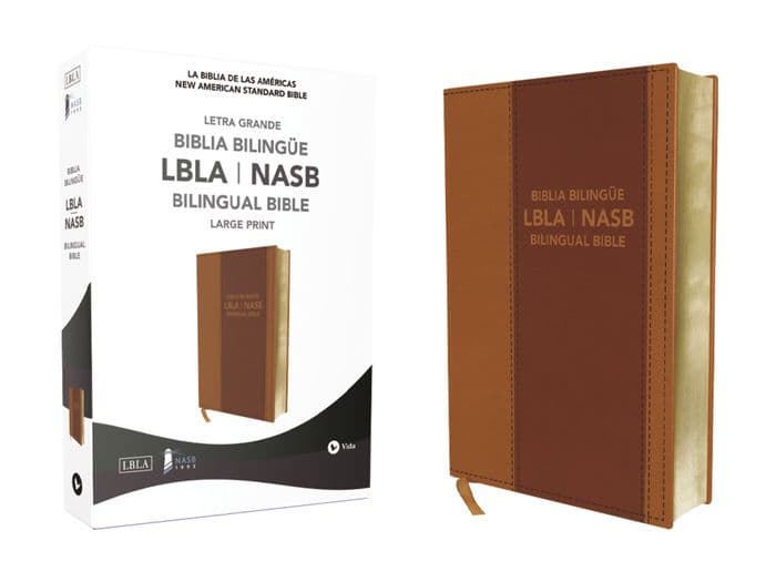 NASB/LBLA, Bilingual Bible, Leathersoft, Brown / NASB/LBLA, Biblia Bilingüe, Leathersoft, Café by NBLA-Nueva Biblia de Las Américas
