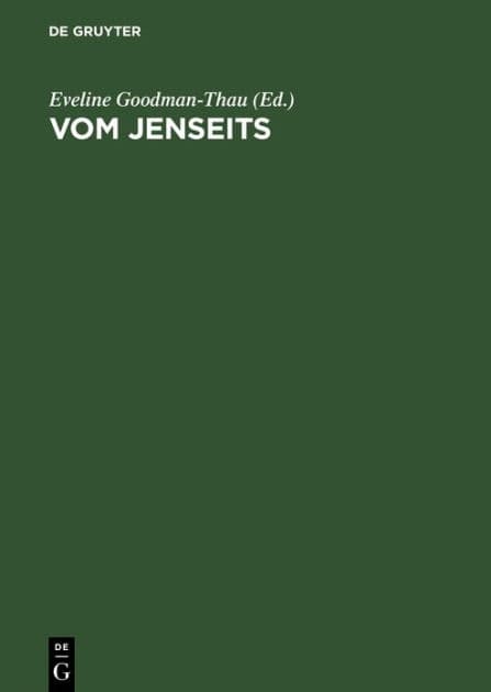 Vom Jenseits: Jüdisches Denken in der europäischen Geistesgeschichte by Eveline Goodman-Thau