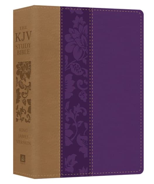 The KJV Study Bible, Large Print [Violet Floret] by Barbour Bibles