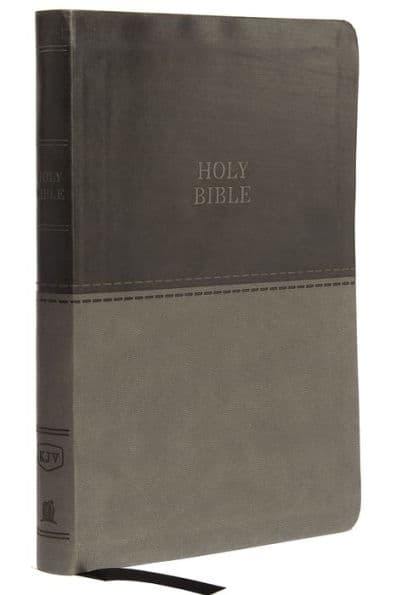 KJV Holy Bible: Value Large Print Thinline, Gray Leathersoft, Red Letter, Comfort Print: King James Version by Thomas Nelson