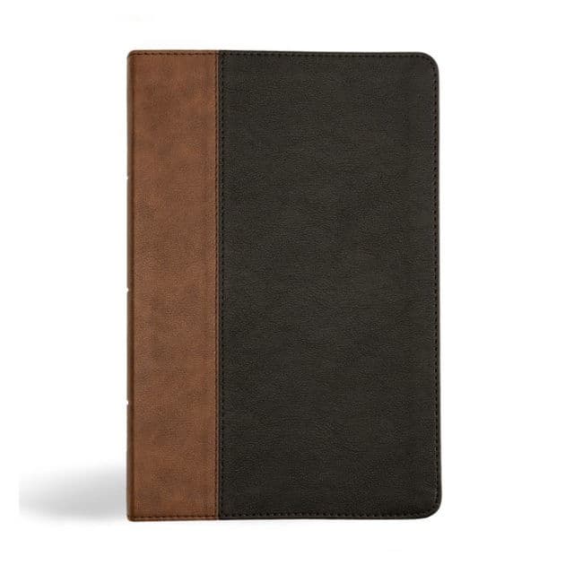 KJV Personal Size Giant Print Bible, Black/Brown LeatherTouch by Holman Bible Publishers