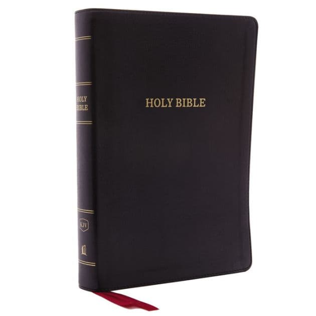 KJV Holy Bible: Giant Print with 53,000 Cross References, Deluxe Black Leathersoft, Red Letter, Comfort Print: King James Version by Thomas Nelson