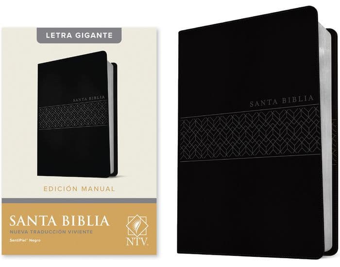 Santa Biblia NTV, Edición manual, letra gigante (SentiPiel, Negro, Letra Roja) by Tyndale