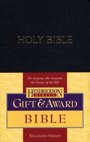 KJV Gift & Award Bible (Imitation Leather, Black, Red Letter) by Hendrickson Publishers