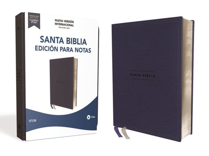 NVI, Santa Biblia, Revisión 2022, Edición para notas, Leathersoft, Azul marino, Palabras de Jesús en Rojo, Comfort Print by Nueva Versión Internacional