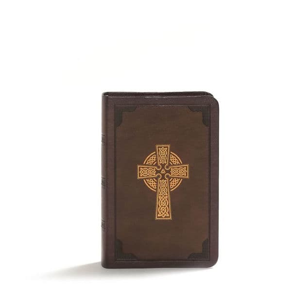 KJV Large Print Compact Reference Bible, Celtic Cross Brown LeatherTouch by Holman Bible Publishers