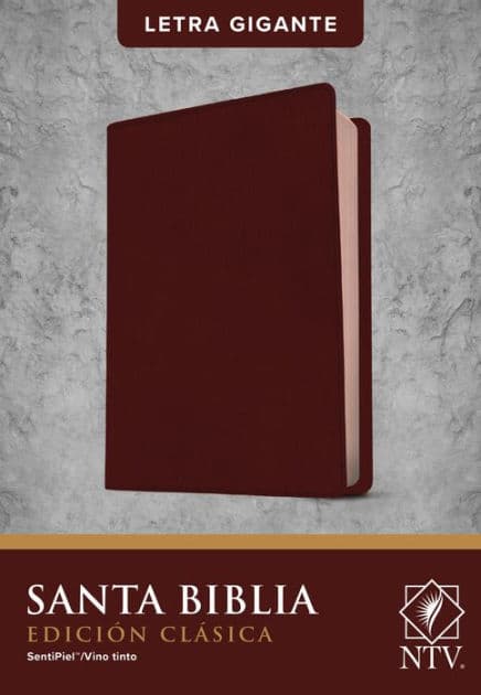 Santa Biblia NTV, Edición clásica, letra gigante (SentiPiel, Vino tinto, Letra Roja) by Tyndale