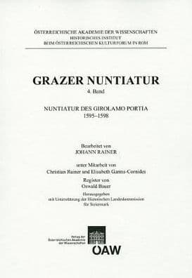 Nuntiatur des Girolamo Portia 1595-1598 by Johann Rainer