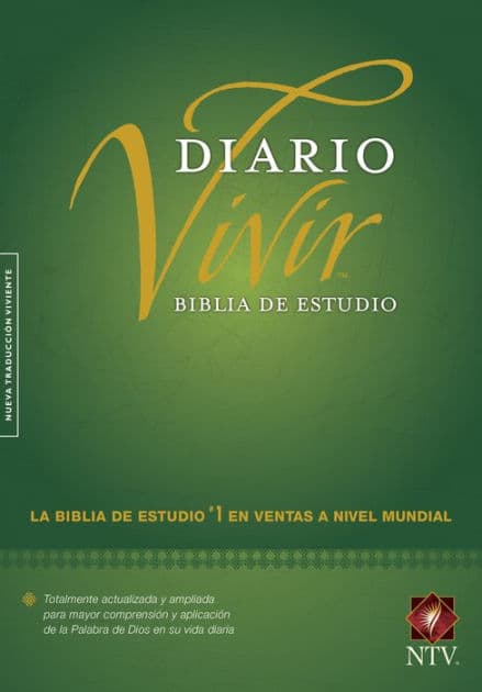 Biblia de estudio del diario vivir NTV (Tapa dura, Verde, Letra Roja) by Tyndale
