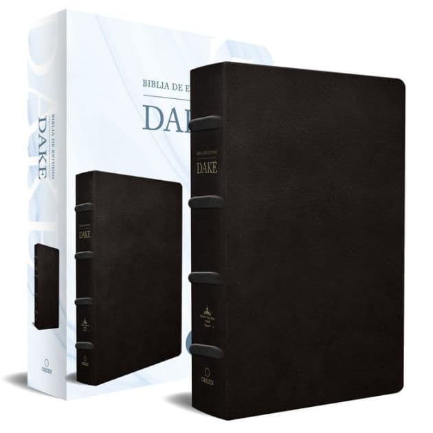 RVR 1960 Biblia de estudio Dake, tamaño grande, piel negra / Spanish RVR 1960 Dake Study Bible, Large Size, Black Leather by Reina Valera Revisada 1960