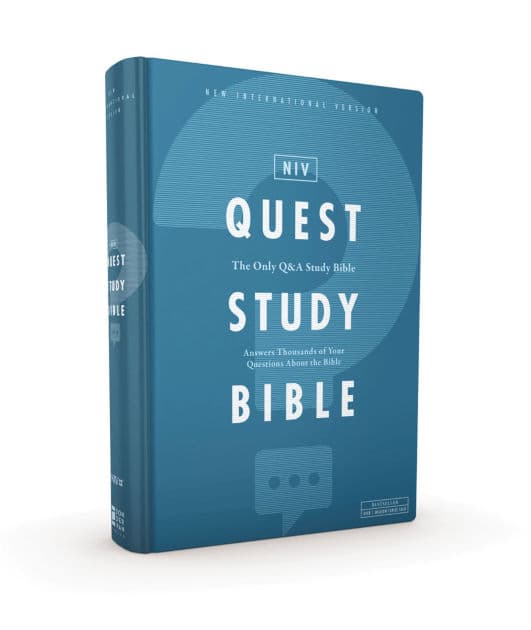 NIV, Quest Study Bible, Hardcover, Blue, Comfort Print: The Only Q and A Study Bible by Zondervan