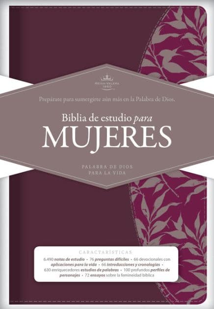RVR 1960 Biblia de estudio para mujeres, vino tinto/fucsia símil piel by Dorothy Kelley Patterson
