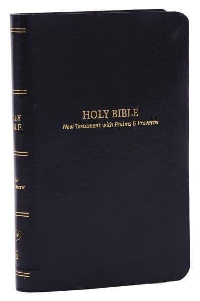 KJV Holy Bible: Pocket New Testament with Psalms and Proverbs, Black Leatherflex, Red Letter, Comfort Print: King James Version by Thomas Nelson