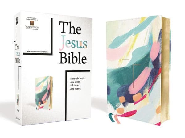 The Jesus Bible Artist Edition, NIV, Leathersoft, Multi-color/Teal, Comfort Print by Zondervan