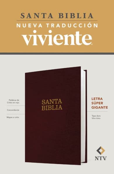 Santa Biblia NTV, letra súper gigante (Tapa dura, Vino tinto, Letra Roja) by Tyndale