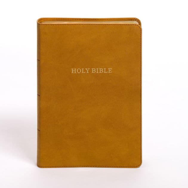 KJV Personal Size Giant Print Bible, Camel SuedeSoft LeatherTouch by Holman Bible Publishers