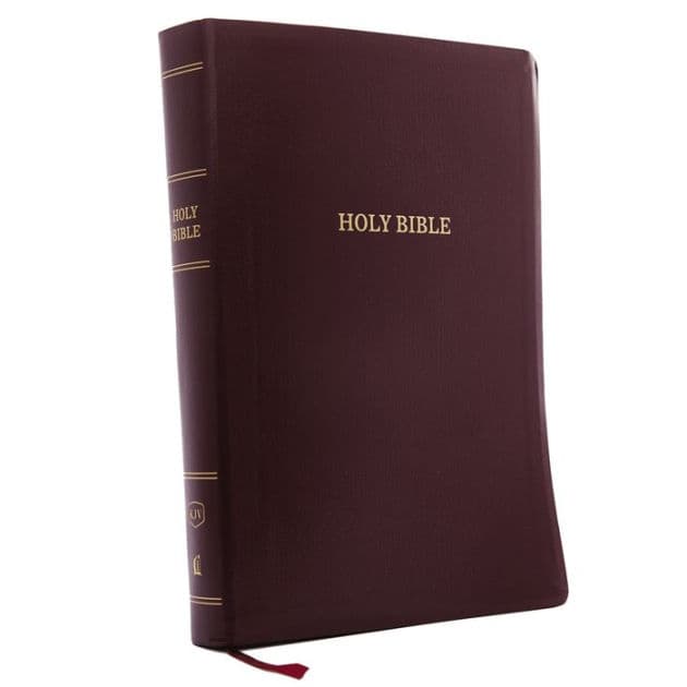 KJV Holy Bible: Super Giant Print with 43,000 Cross References, Burgundy Leather-look, Red Letter, Comfort Print: King James Version by Thomas Nelson