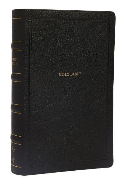 NKJV, End-of-Verse Reference Bible, Personal Size Large Print, Leathersoft, Black, Red Letter, Comfort Print: Holy Bible, New King James Version by Thomas Nelson