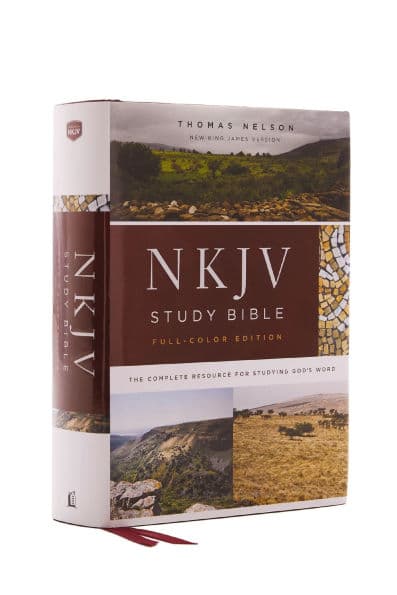 NKJV Study Bible, Hardcover, Burgundy, Full-Color, Comfort Print: The Complete Resource for Studying God's Word by Thomas Nelson
