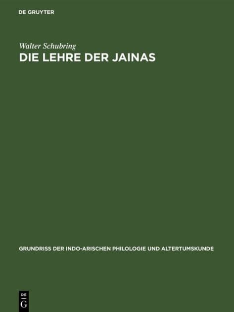 Die Lehre der Jainas by Walter Schubring
