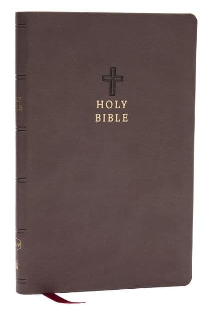NKJV Holy Bible, Value Ultra Thinline, Charcoal Leathersoft, Red Letter, Comfort Print by Thomas Nelson