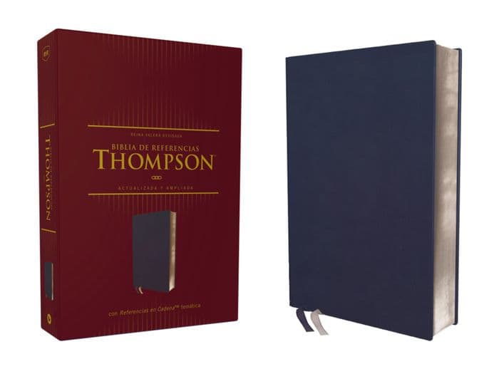 RVR, Biblia de Referencia Thompson, Leathersoft, Azul añil, Palabras de Jesús en Rojo, con Índice, Comfort Print by Charles Thompson