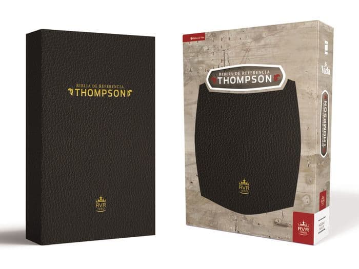 RVR60, Biblia de Referencia Thompson, Piel reciclada, Negro by RVR 1960- Reina Valera 1960