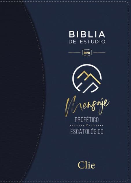 RVR, Biblia de Estudio del Mensaje Profético y Escatológico, Leathersoft, Azul, Interior a dos colores, con Índice by Reina Valera Revisada