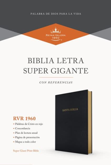 RVR 1960 Biblia letra súper gigante, negro imitación piel by B&amp;H Español Editorial Staff