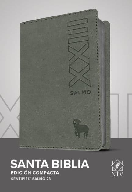 Santa Biblia NTV, Edición compacta, Salmo 23 (SentiPiel, Gris) by Tyndale