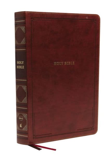 NKJV Holy Bible, Super Giant Print Reference Bible, Brown Leathersoft, 43,000 Cross references, Red Letter, Comfort Print: New King James Version by Thomas Nelson