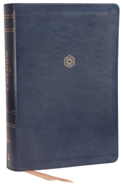 NIV, The Woman's Study Bible, Leathersoft, Blue, Full-Color, Red Letter: Receiving God's Truth for Balance, Hope, and Transformation by Thomas Nelson
