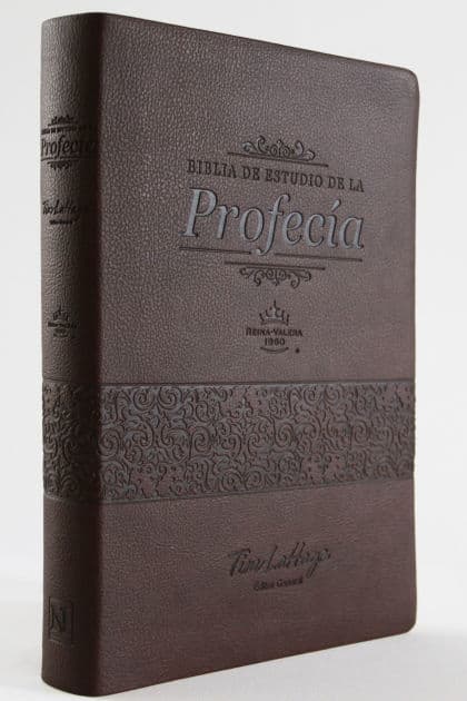 RVR 1960 Biblia de estudio de la profecía color marrón con índice / Prophecy Study Bible Brown Imitation Leather with Index by Tim LaHaye