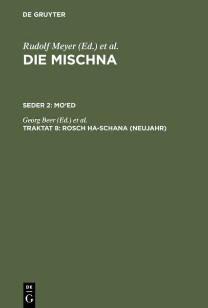 Rosch ha-schana (Neujahr): Text, Übersetzung und Erklärung. Nebst einem textkritischen Anhang by Georg Beer