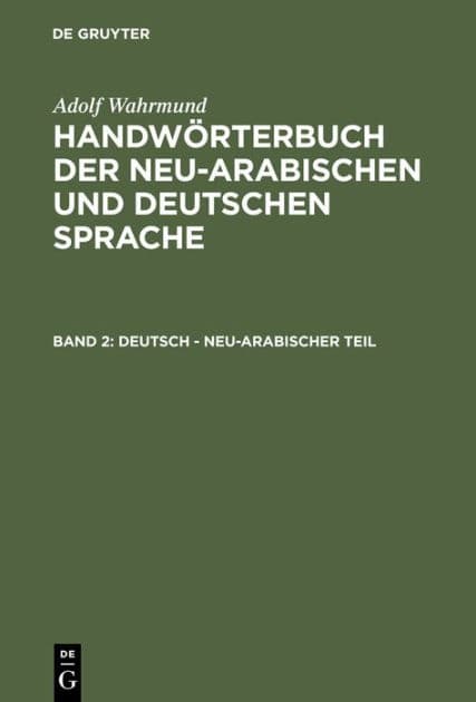 Deutsch - neu-arabischer Teil by Adolf Wahrmund