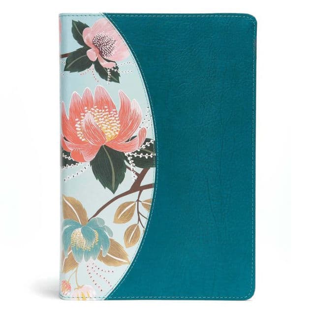 The CSB Study Bible For Women, Teal Flowers LeatherTouch: Faithful and True by Dorothy Kelley Patterson