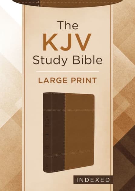 The KJV Study Bible, Large Print (Indexed) [Copper Cross] by Barbour Publishing