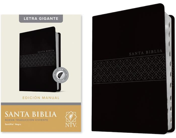 Santa Biblia NTV, Edición manual, letra gigante (SentiPiel, Negro, Índice, Letra Roja) by Tyndale