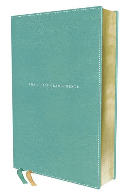 NBLA, Santa Biblia, Ama a Dios Grandemente, Interior a cuatro colores, Leathersoft, Turquesa, Comfort Print by NBLA-Nueva Biblia de Las Américas