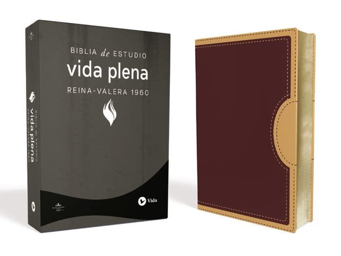 RVR60, Biblia de Estudio de la vida plena, Leathersoft, Rojo-Beige by Zondervan