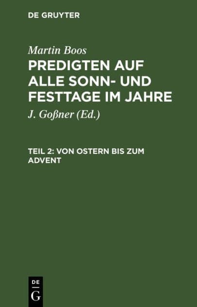 Von Ostern bis zum Advent by Martin Boos
