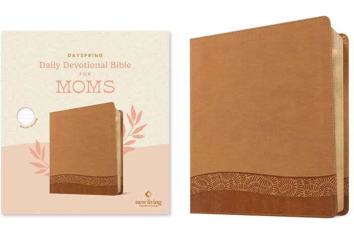 DaySpring Daily Devotional Bible for Moms, NLT (LeatherLike, Camel) by DaySpring
