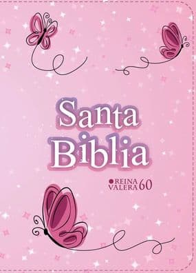 Biblia RVR 1960 Compacta Símil Piel Juvenil Mariposa Rosada (Bible RVR 1960 Compact Size LeatherLike Youth Pink Butterfly (Spanish Edition) by Reina Valera 1960